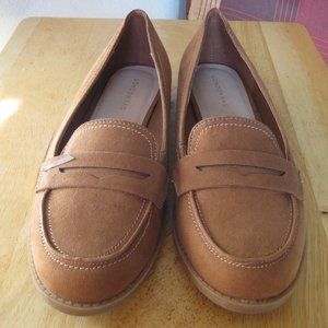 Brown Suede Leather Slip on Loafers Size 8 LNWOT
